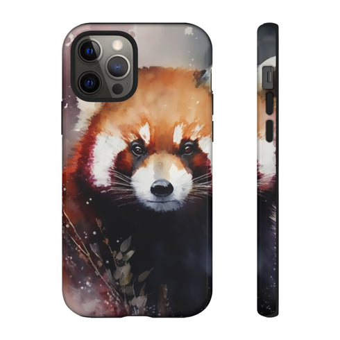 Red Panda in Watercolor - Impact Resistant Phone Case iPhone 12 Pro Glossy